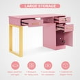 thumbnail image 2 of BarberPub Makeup Vanity Desk with Drawers, Manicure Table with Storage Cabinet, 2 of 5
