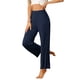 thumbnail image 4 of Pantalones de pijama de algodón para mujeres INSPIRE CHIC con cintura elástica, sueltos, para el Día de la Madre, con bolsillos, color azul profundo M, 4 of 6