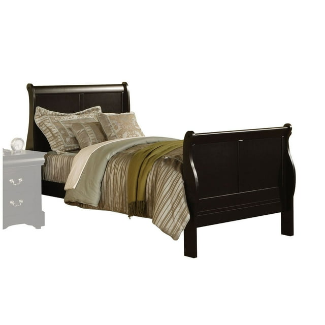 Lit double Louis Philippe III ACME fini noir