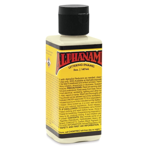 Alpha6 Alphanamel Lettering Enamel - Ivory, 147 ml, Bottle