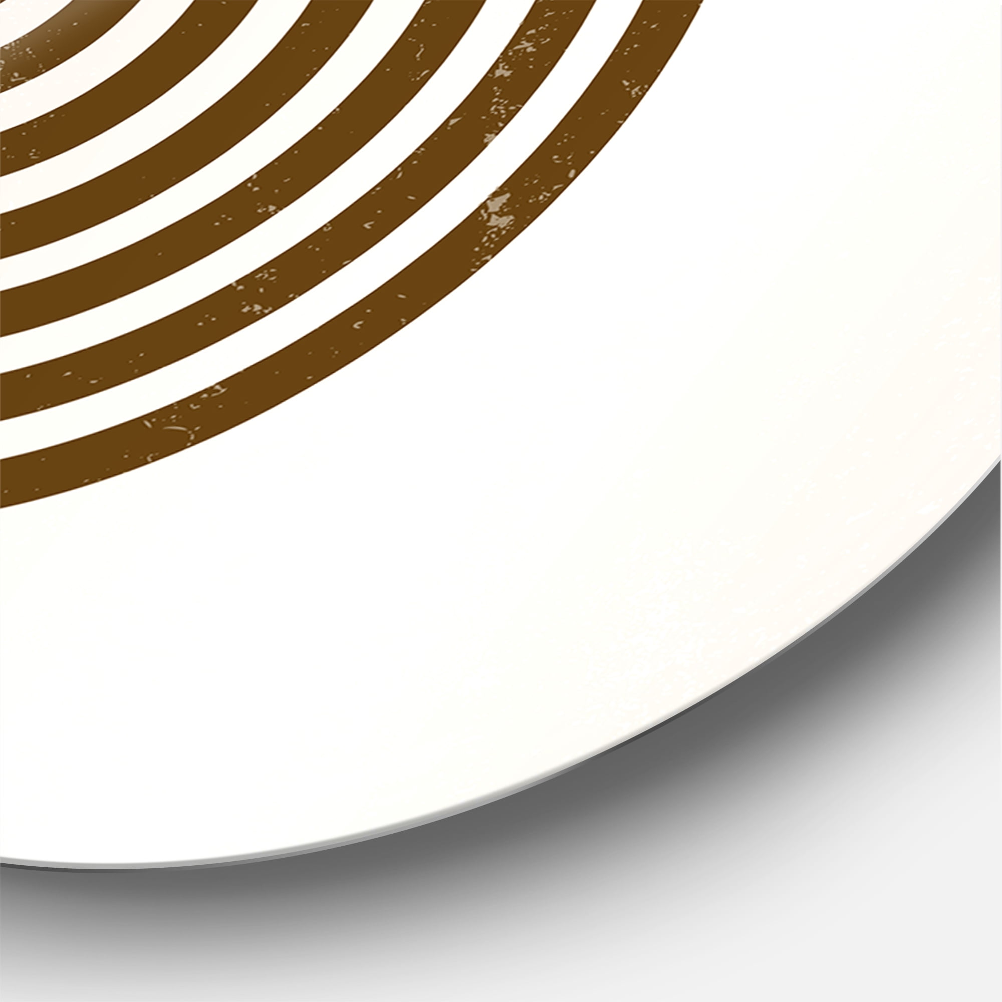 Designart 'Abstract Shapes With Botanical Minimalist Leaf IV' Modern Circle Metal Wall Art 36x36 - Disc of 36