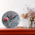 thumbnail image 2 of Ryvnso Valentines Day Heart Print Wall Clock Non Ticking Silent Kitchen Clock Battery Operated Clocks 10 inch, 2 of 7