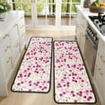 thumbnail image 4 of Kitchen Rugs Sets Of 2,Pioneer Flower Floral Print Pattern Anti Fatigue Kitchen Mat Rugs Non Slip Washable,Decorative Kitchen Floor Mats for Kitchen,Sink,Laundry,17"x47"+17"x47", 4 of 5