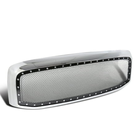 - Spec-D Tuning Dodge Ram 1500 2500 3500 Chrome Rivet Style Ss Wire Mesh Grille + Shell