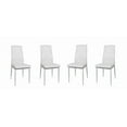 thumbnail image 2 of K-Living Nash 5PCS White Anti Scratch, Powder Coated Metal Dining Set with PU Chairs (Table with 4 Chairs), 2 of 4