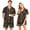Black, variant on Matching Halloween Pajamas for Couples 2 Piece Short Sleeve Button Down Pjs Soft Breathable Sleepwear Loungewear for Women Men Pumpkin Ghost Bat Web Print Black L