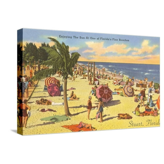 Art.com Enjoying the Sun in Stuart, Florida Stretched Canvas Print Wall Art, 24" x 16"