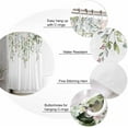 thumbnail image 5 of Sage Green Shower Curtain Set for Bathroom, Eucalyptus Watercolor Plant Leaves Floral Shower Curtain 3D Printing Waterproof Durable Polyester Cloth Bath Decoration 36x72IN, 5 of 6