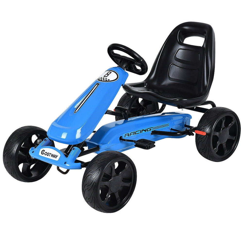 Costway Xmas Gift Go Kart Kids Ride On Car Pedal Powered Car 4 Wheel