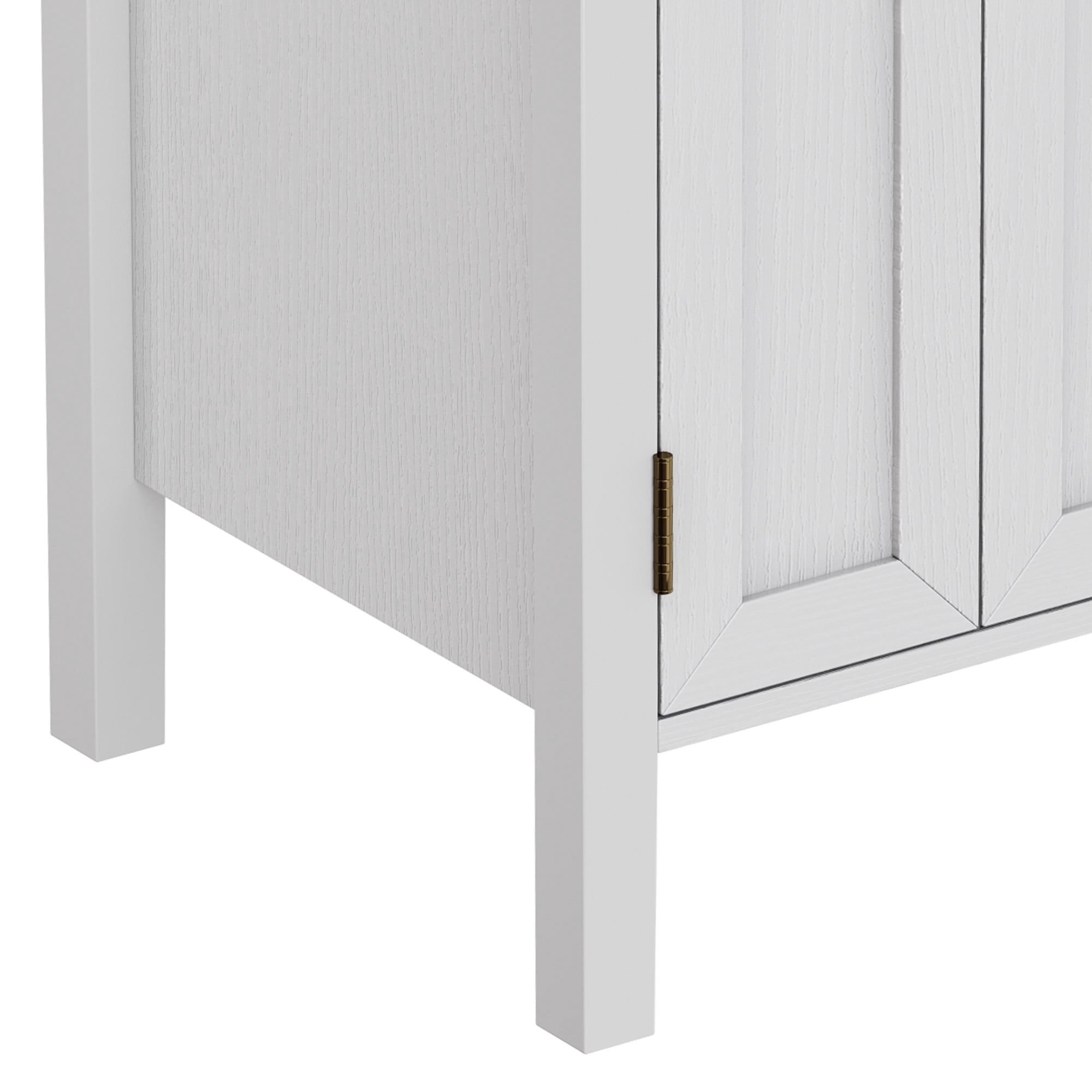 Uforic 47 Inch Double Sink Bathroom Vanity, Mid-Century Modern Bathroom Storage Cabinet with Sintered Stone Countertop, 4 Soft-close Doors & 3 Drawers