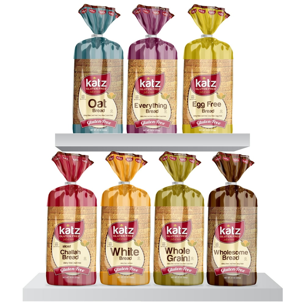 Katz Gluten Free Bread Variety Pack | White, Wholegrain ...