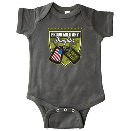 

Inktastic Proud Military Daughter Soldier Hero Gift Baby Girl Bodysuit