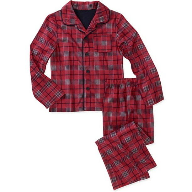 Faded Glory Boys 2 Piece Coat Pajama Set - Walmart.com