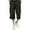 Army Green, variant on Fesfesfes Men's Plus Size Pants Multi-pocket Wear-resistant Cropped Trousers Knee Length Cargo Pants