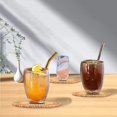 thumbnail image 4 of Handwoven Rattan Coasters for 6 Boho Rattan Placemats, Housewarm, 4 of 4