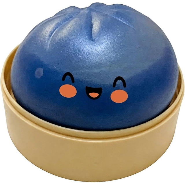 Giant Glitter Dumpling Squishy, Squishy Dumpling Fidget Toy, Bao Bun Squishy Squeeze Toy with Steamer for Stress Relief