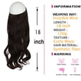 thumbnail image 2 of Blonde Invisible Wire in Hair Extensions Curly Long Synthetic Hairpieces for Women Blonde Hair Piece 20 Inch 4.2 Oz Invisible Headband Wire Fish Line Hidden Extensions, 2 of 8