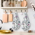 thumbnail image 4 of Kitchen Dish Towels Spring Summer Flowers Butterfly Hand Towels Set of 2 Farmhous Home Holiday Decor Gifts 16"x24" Absorbent Drying Cloth Decorative Floral Tea Towels, 4 of 5