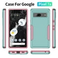 thumbnail image 7 of Jiahe Cover for Pixel 7A Case, Google Pixel 7A Case, Military Grade Drop Tested Heavy-Duty Rugged Shockproof Hybrid Protective Wireless Charging Case for Pixel 7A 6.1 inch, Green+Pink, 7 of 7