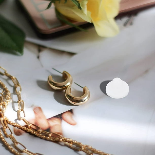 300pcs Earring Pads Soft Rubber Earring Cushions Clear Comfort