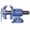 Blue + Metal, variant on Multipurpose 5-Inch Multi-Jaw Rotating Bench Vise with 360-Degree Swivel Base and Head, Cast Iron Clamp for Woodworking and Metalworking, Black