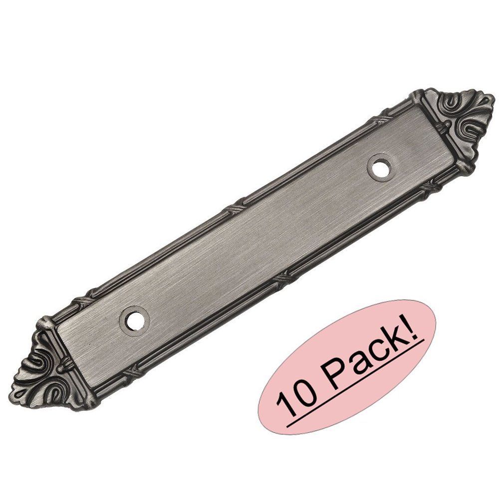 Cosmas 9466AS Antique Silver Hardware Handle Pull Backplate / Back Plate 3" Inch (76mm