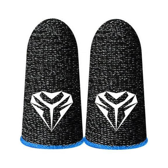 1 Pair Finger Sleeves for Mobile Gaming, 0.3mm superconducting fiber Anti Sweat, Ultra Thin, Finger & Thumb Sleeves Suitable for Mobile Phone Gaming Finger Sleeves (Blue)
