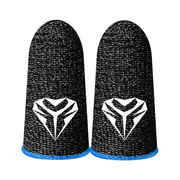 FLhrweasw 1 Par Fundas para Los Dedos para PUBG Transpirables A Prueba Sudor para La Punta Los Dedos (azul)
