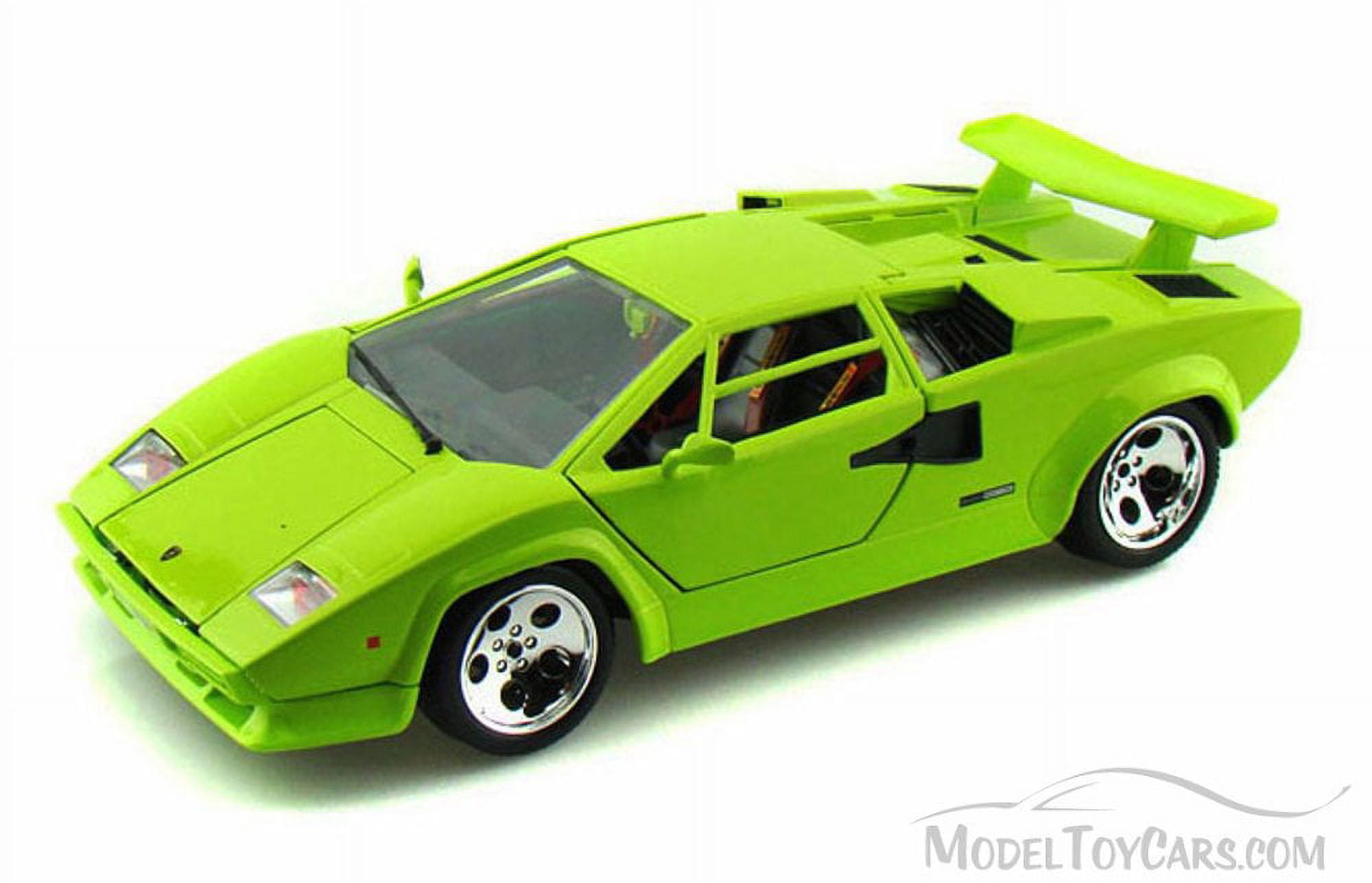 Lamborghini Countach 5000 Quattrovalvole, Green - Bburago 12027 - 1/18 scale Diecast Model Toy Car Lamborghini Countach 5000 Quattrovalvole, Green - Bburago 12027 - 1/18 scale Diecast Model Toy Car
