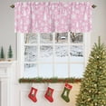 thumbnail image 4 of Valances for Windows Abstract Geometric Tree Star Rod Pocket Short Curtain for bathroom living room bedroom Winter Snowflake on Pink 1 Panel 42x12in, 4 of 7