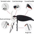 thumbnail image 3 of CAIRIAC OWl Double Hinged Corkscrews, Bottle Openers, Wine Corkscrew for Gift (Black), 3 of 6