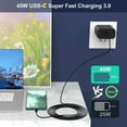 thumbnail image 3 of SGNICS Super Fast Charger USB-C, 45W USB-C Super Fast Charging Wall Charger Set For Samsung Galaxy A32 5G - Super Fast Wall Charger with USB C Charging Cable - Black, 3 of 5
