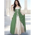 thumbnail image 4 of Disfraz Medieval Renacentista para Mujer, Cosplay Sobre Vestido Verde Hierba XL, 4 of 7