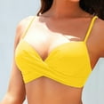 thumbnail image 7 of TOWED22 Swimsuit Top Women Twist Bikini Top Strapless Swimsuit Top Only(Yellow,L), 7 of 7