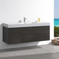thumbnail image 2 of Fresca Valencia 60" Gray Oak Wall Hung Modern Bathroom Vanity, 2 of 5