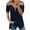 Dark Blue womens tops summer, variant on USSUMA Plus Womens Tops Dressy Casual V Neck Tunic Tops for Women Cold Shoulder Summer Tops Chain Strap Shirt Zipper V Neck Tops Casual Loose Tops Blouse