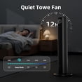 thumbnail image 3 of CRZOE 36 Inch Tower Fan with LED Display, Touch Control & Remote – 50W Quiet Motor, 3 Speeds, 2 Modes, 12H Timer, 85° Oscillation, Washable Cover, Ideal for Bedroom, Home Office & Living Room, 3 of 6