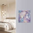 thumbnail image 4 of Yayeee Toggle Light Switch Wall Plate 2-Gang 4.56"x4.48" Decorative Outlet Cover, Purple Marble Pattern, 4 of 7