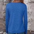 thumbnail image 4 of Lenpel Long Sleeve Shirts for Women Soft Comfy V Neck Crossover Fall Trendy Blouses Loose Casual Tunic Tops, 4 of 4