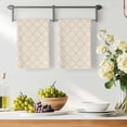 thumbnail image 3 of Vintage Wheat Color Kitchen Towels Set of 3, Geometric Abstract Diamonds Plaid Absorbent Dish Towels for Kitchen, Microfiber Hand Towel, Quick Drying Tea Towel for Cleaning Decorative Dishcloths, 3 of 7