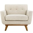 thumbnail image 5 of Modern Contemporary Urban Design Living Room Lounge Club Lobby Armchair Accent Chair, Fabric, Beige, 5 of 5