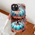 thumbnail image 2 of Luxury Artistic Pumpkin Design iPhone Case with Metallic Copper Accents, Perfect for Fall Halloween Thanksgiving, Compatible with iPhone 11/12/13/14/15/16 (Pro Max/Plus) Decorative Protective Case, 2 of 9