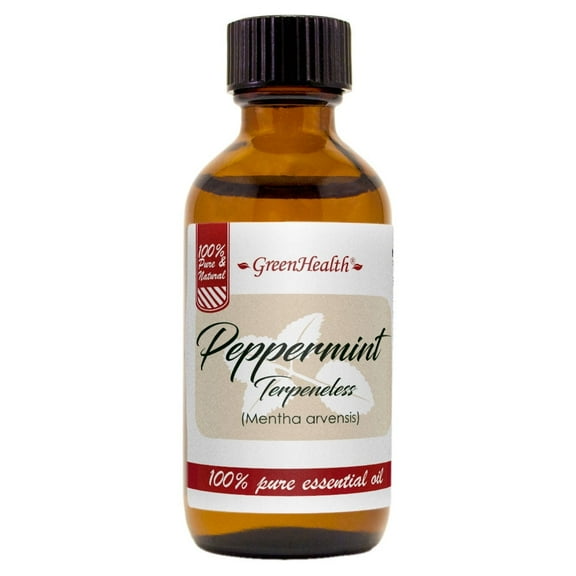 GreenHealth Peppermint (Terpeneless) 2 fl oz Amber Glass Bottle with Cap