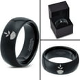 thumbnail image 4 of Tungsten Growing Planting Nature Plant Band Ring 8mm Men Women Comfort Fit Black Dome Polished, 4 of 4