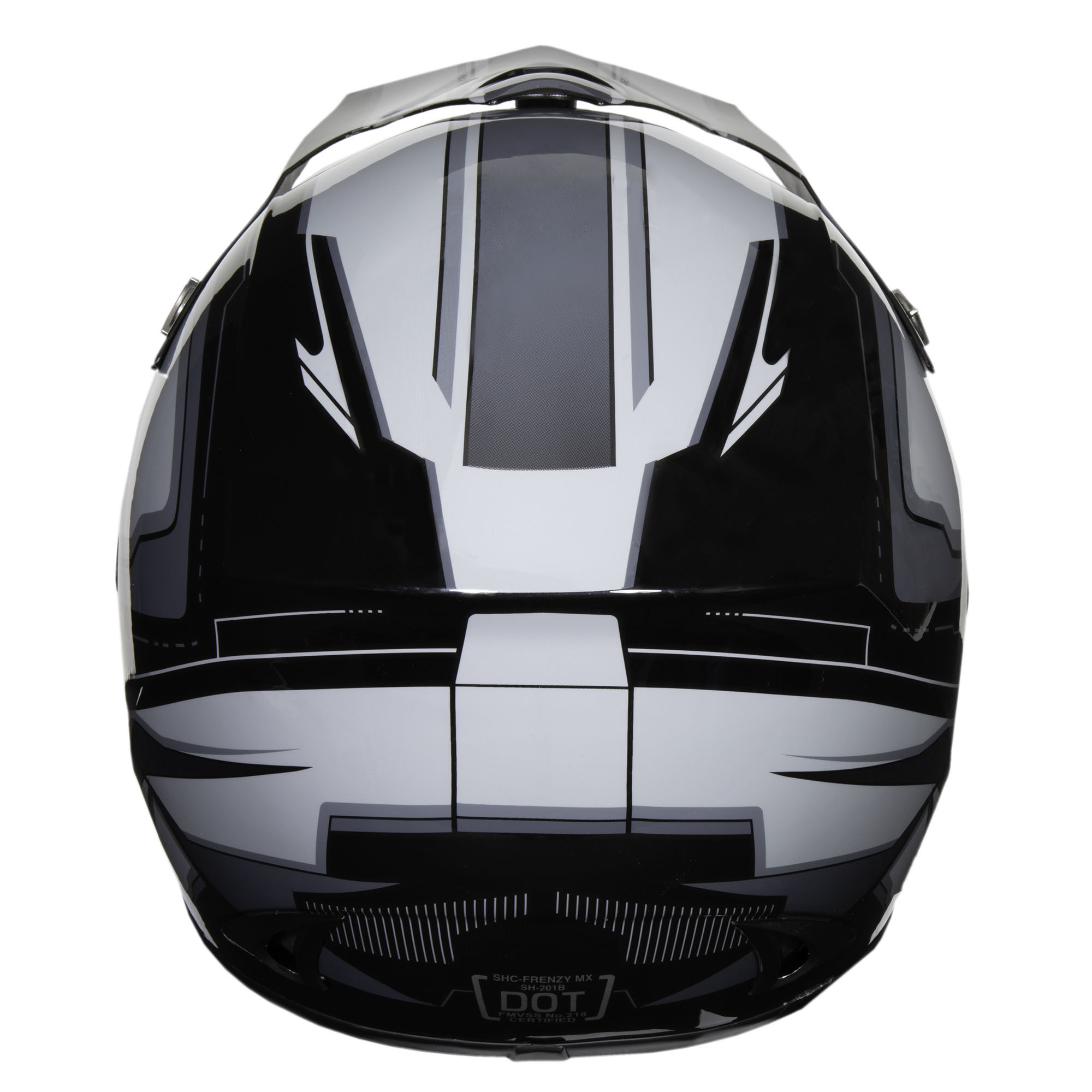 Adult Frenzy MX off-road ATV Helmet DOT Approved Black/Grey, Medium - image 5 of 10