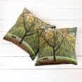 thumbnail image 2 of Ambesonne Fall Throw Pillow Cover 2 Pack, Autumn Park Leaves Nature, 16", Green Yellow, 2 of 6