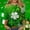 A241 White, variant on St Pattys Shirts Women Clover Print 3/4 Sleeve T-Shirt, Green Irish Holiday Casual Tops