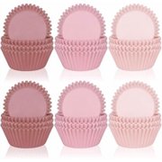 600Pcs Dusty Pink Cupcake Liners Dusty Pink Gradient Color Baking Cups Holders Dusty Rose Cupcake Wrappers Muffin Liners for Baby Shower Bridal Shower Wedding Party Supplies
