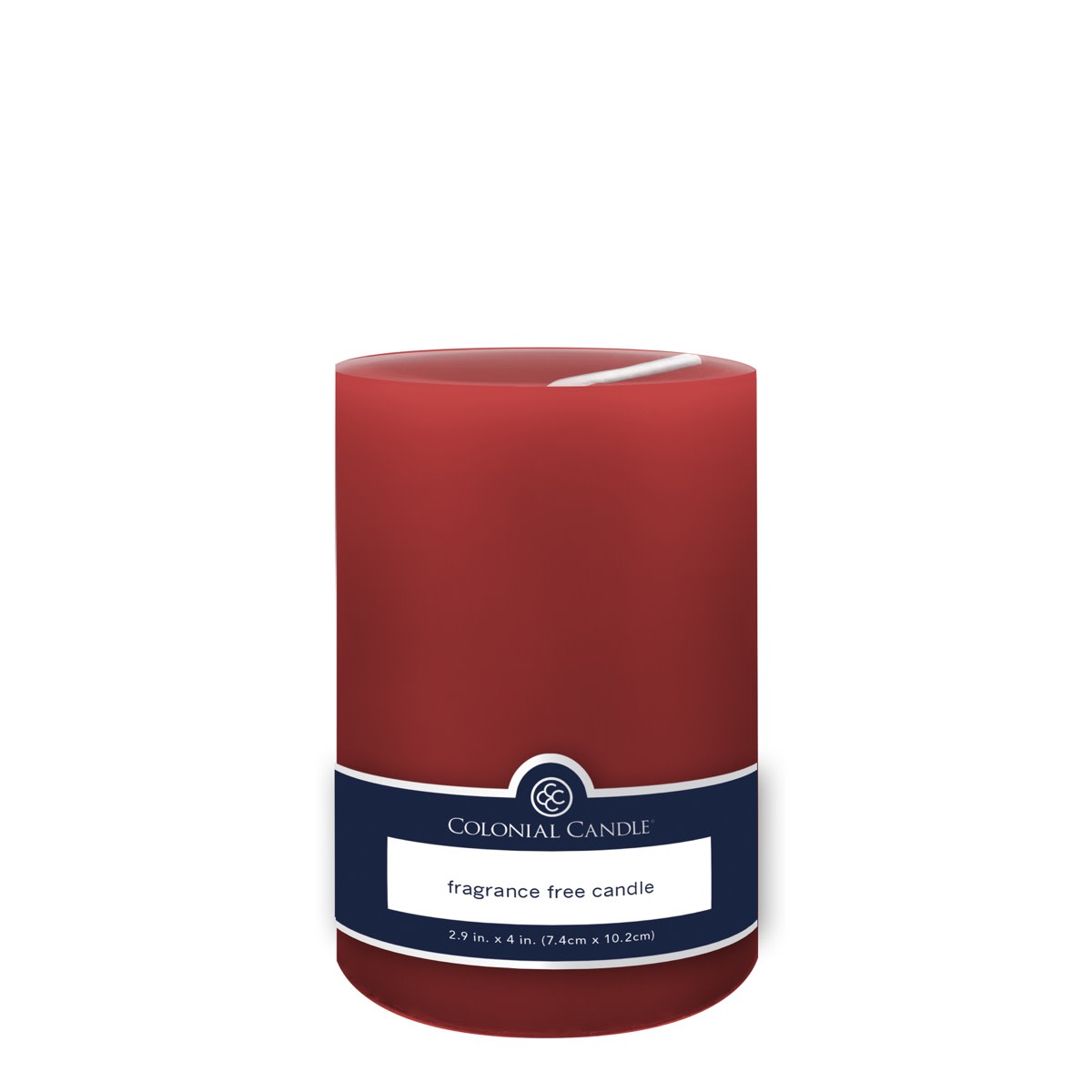 Colonial Candle Pillar Candle, Unscented, 3x4, Red, Single Walmart