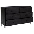 thumbnail image 2 of vidaXL Sideboard Black 110x35x70 cm Solid Pinewood, 2 of 5